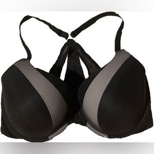 Victoria’s Secret black and gray sheer razorback bra